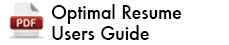 Optimal Resume User Guide